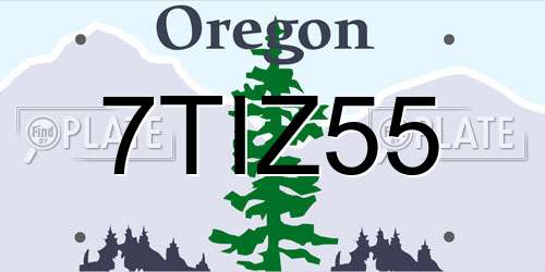 7TIZ55 Oregon License Plate