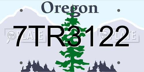 7TR3122 Oregon License Plate
