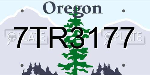 7TR3177 Oregon License Plate