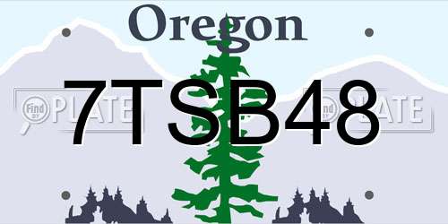 7TSB48 Oregon License Plate