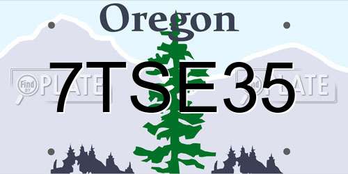 7TSE35 Oregon License Plate