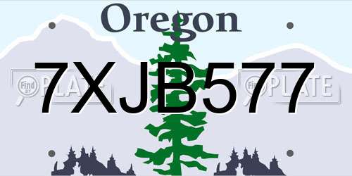 7XJB577 Oregon License Plate