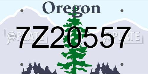 7Z20557 Oregon License Plate