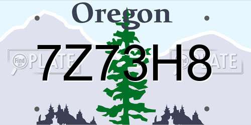 7Z73H8 Oregon License Plate