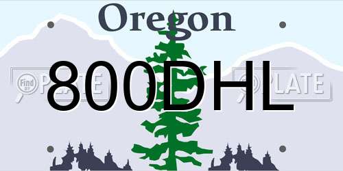 800DHL Oregon License Plate