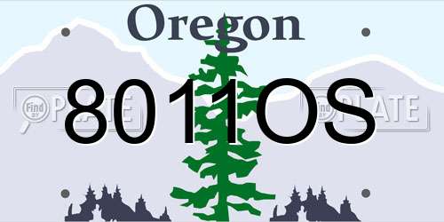8011OS Oregon License Plate