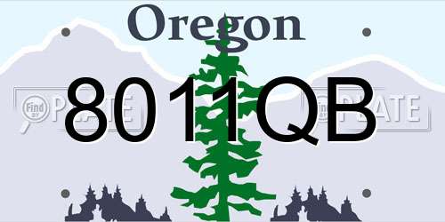 8011QB Oregon License Plate
