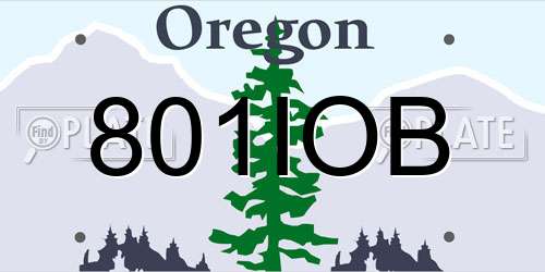 801IOB Oregon License Plate