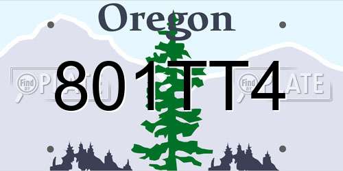 801TT4 Oregon License Plate