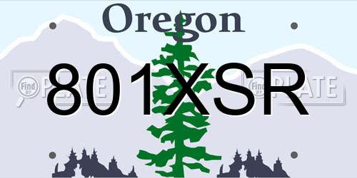 801XSR Oregon License Plate