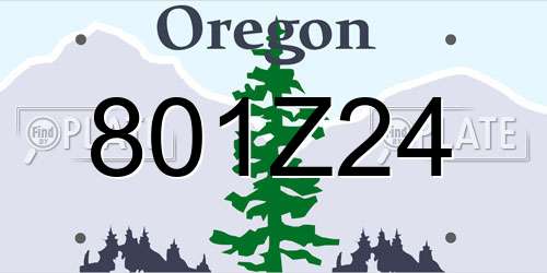 801Z24 Oregon License Plate