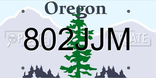 802JJM Oregon License Plate