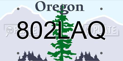 802LAQ Oregon License Plate