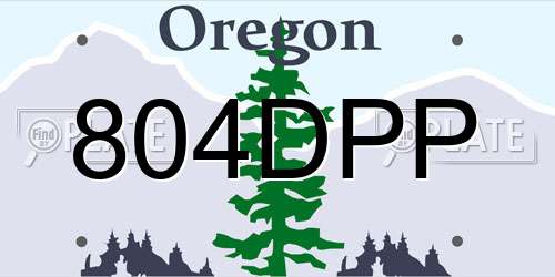 804DPP Oregon License Plate