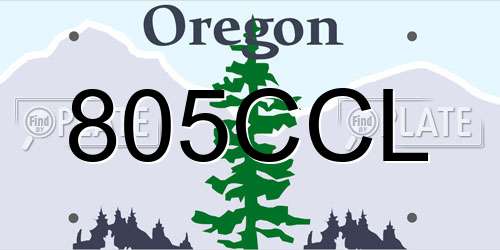 805CCL Oregon License Plate
