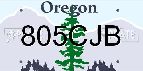 805CJB Oregon License Plate