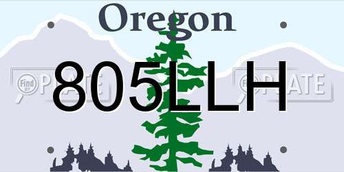 805LLH Oregon License Plate