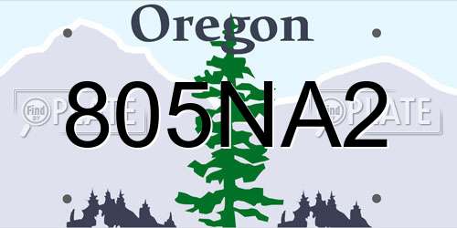 805NA2 Oregon License Plate