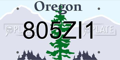 805ZI1 Oregon License Plate