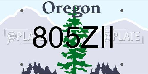 805ZII Oregon License Plate