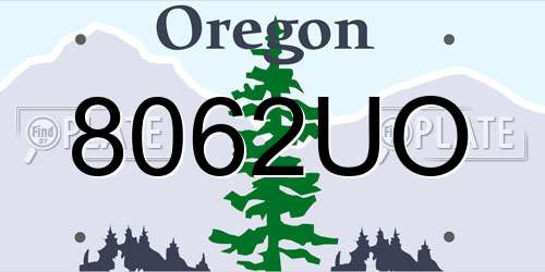8062UO Oregon License Plate