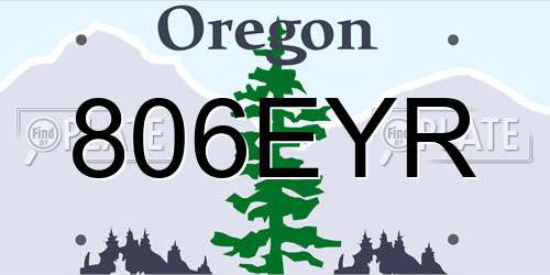 806EYR Oregon License Plate