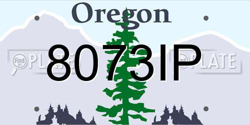 8073IP Oregon License Plate