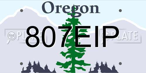 807EIP Oregon License Plate