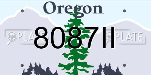 8087II Oregon License Plate