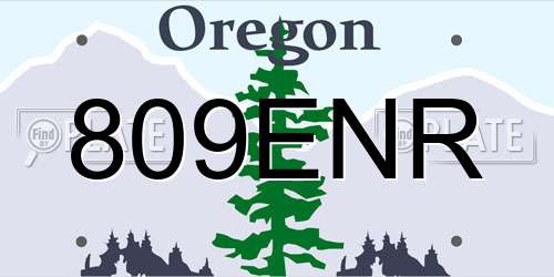 809ENR Oregon License Plate