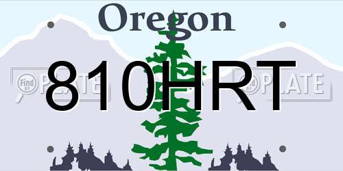 810HRT Oregon License Plate