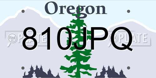 810JPQ Oregon License Plate