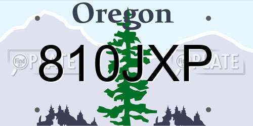 810JXP Oregon License Plate