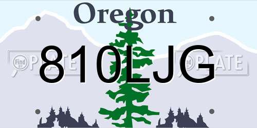 810LJG Oregon License Plate