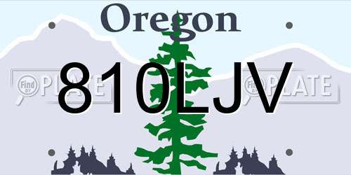 810LJV Oregon License Plate