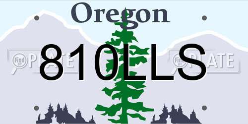 810LLS Oregon License Plate