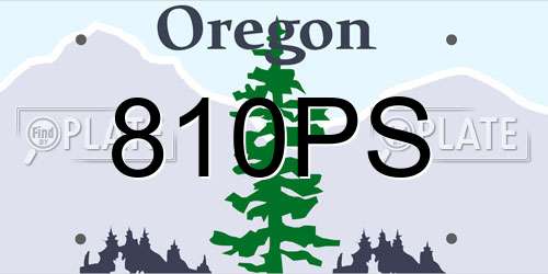 810PS Oregon License Plate