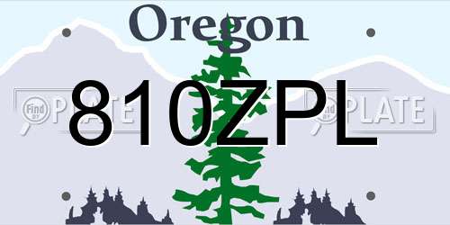 810ZPL Oregon License Plate