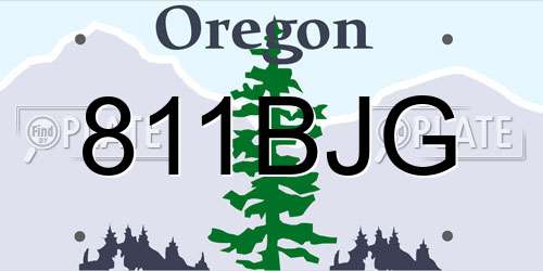 811BJG Oregon License Plate