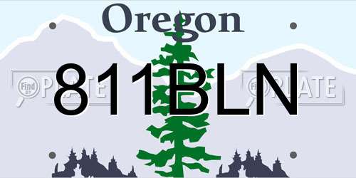 811BLN Oregon License Plate
