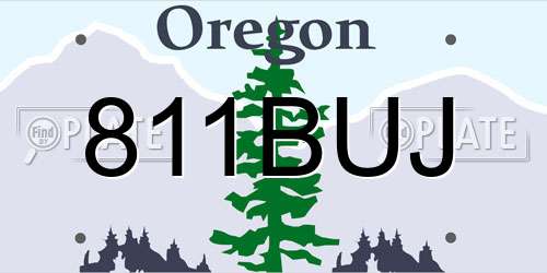 811BUJ Oregon License Plate