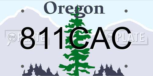 811CAC Oregon License Plate