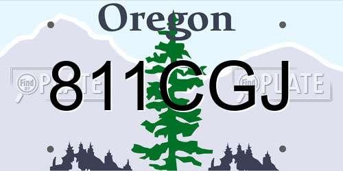 811CGJ Oregon License Plate