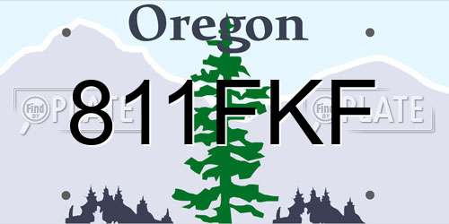 811FKF Oregon License Plate