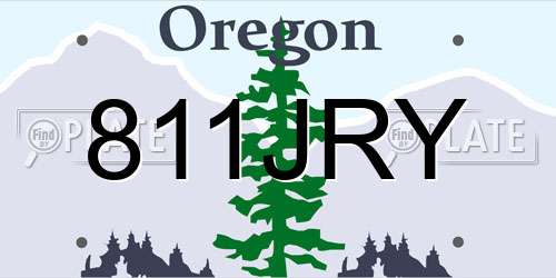 811JRY Oregon License Plate