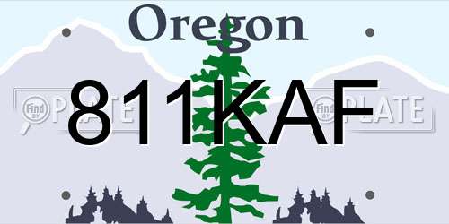 811KAF Oregon License Plate