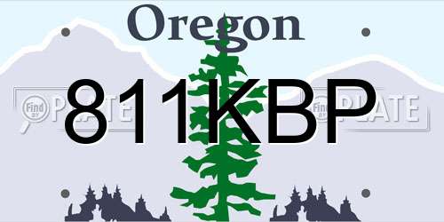 811KBP Oregon License Plate