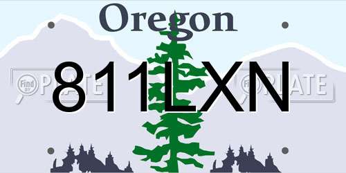 811LXN Oregon License Plate