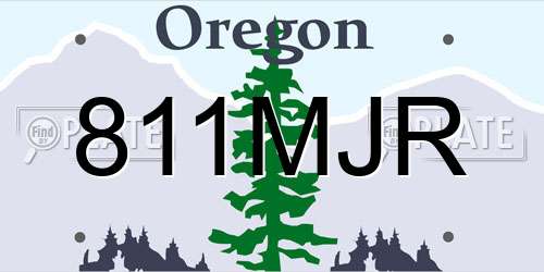 811MJR Oregon License Plate