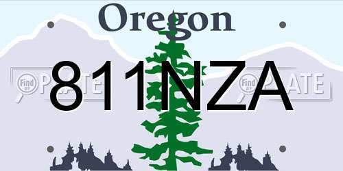 811NZA Oregon License Plate